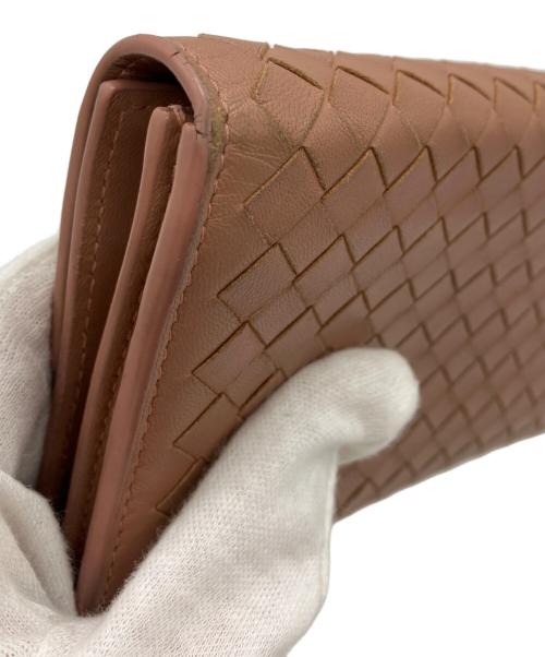 BOTTEGA VENETA（ボッテガベネタ）BOTTEGA VENETA (ボッテガベネタ) 長財布 ピンクベージュの古着・服飾アイテム