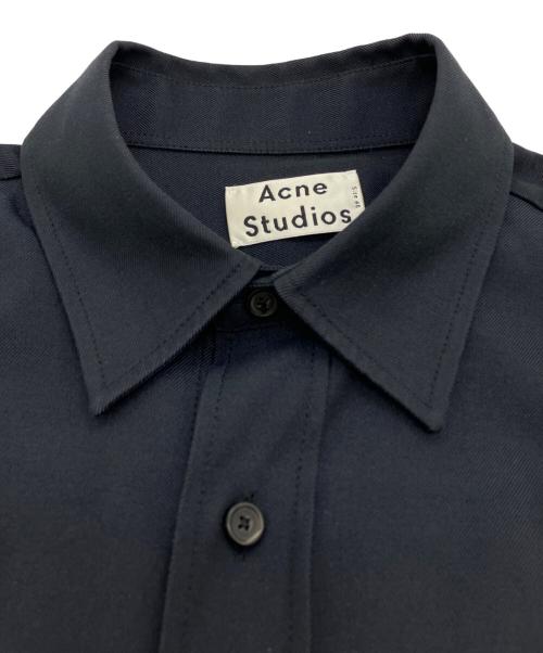Acne studios（アクネ ストゥディオズ）Acne studios (アクネ ストゥディオズ) コットンブレイドツイルシャツ チャコールグレー サイズ:SIZE 46の古着・服飾アイテム