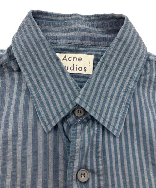 Acne studios（アクネ ストゥディオズ）Acne studios (アクネ ストゥディオズ) オーバーサイズストライプシャツ グレー サイズ:SIZE 44の古着・服飾アイテム