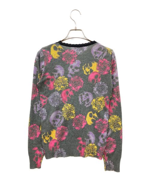 hysterics（ヒステリックス）hysterics (ヒステリックス) ドクロ柄レースカーディガン グレー サイズ:FREEの古着・服飾アイテム