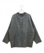 23区ニジュウサンク）の古着「ラクーンブレンドダブルフェイス ニットカーディガン」｜グレー
