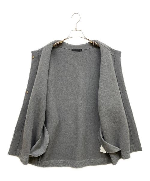 23区（ニジュウサンク）23区 (ニジュウサンク) ラクーンブレンドダブルフェイス ニットカーディガン グレー サイズ:44の古着・服飾アイテム