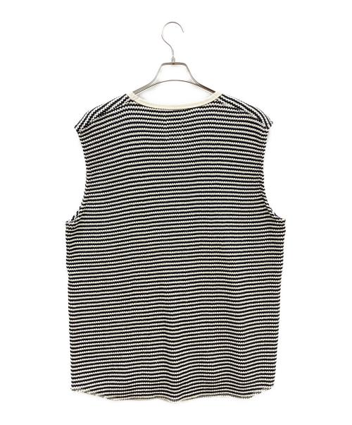 JACKMAN（ジャックマン）JACKMAN (ジャックマン) Waffle Under Vest ホワイト×ブラック サイズ:Lの古着・服飾アイテム