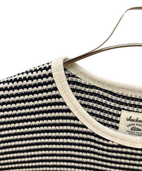JACKMAN（ジャックマン）JACKMAN (ジャックマン) Waffle Under Vest ホワイト×ブラック サイズ:Lの古着・服飾アイテム