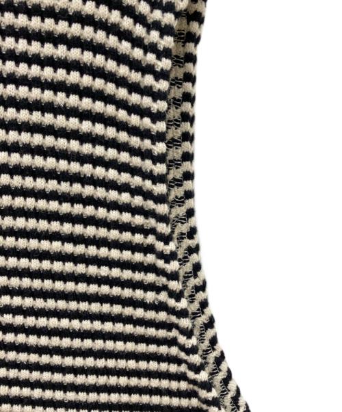 JACKMAN（ジャックマン）JACKMAN (ジャックマン) Waffle Under Vest ホワイト×ブラック サイズ:Lの古着・服飾アイテム