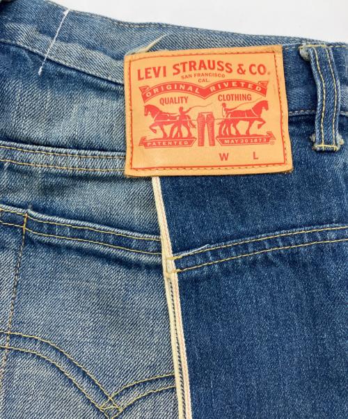 LEVI'S（リーバイス）LEVI'S (リーバイス) JUNYA WATANABE COMME des GARCONS (ジュンヤワタナベ コムデギャルソン) 再構築サイドスリットデニムパンツ インディゴ サイズ:XSの古着・服飾アイテム