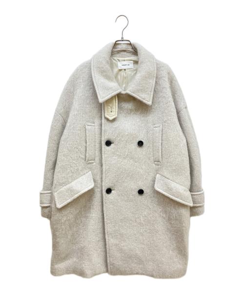 FRAY ID（フレイ アイディー）FRAY ID (フレイ アイディー) ウールバルマカンハーフコート ライトグレー サイズ:SIZE Mの古着・服飾アイテム