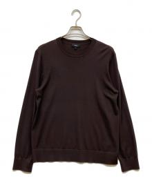 theory（セオリー）の古着「Regal Wool Crewneck Sweater」｜ブラウン
