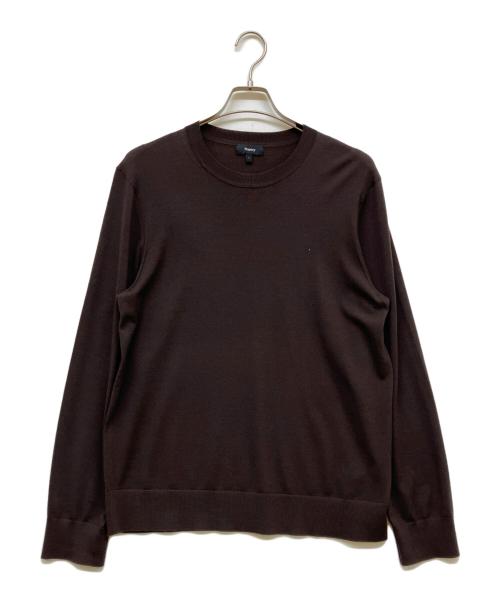 theory（セオリー）theory (セオリー) Regal Wool Crewneck Sweater ブラウン サイズ:Lの古着・服飾アイテム