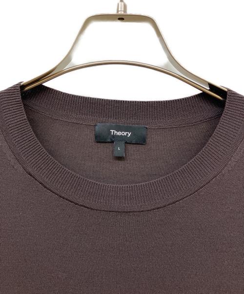 theory（セオリー）theory (セオリー) Regal Wool Crewneck Sweater ブラウン サイズ:Lの古着・服飾アイテム