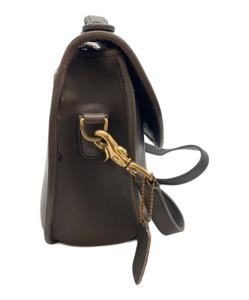 COACH（コーチ）COACH (コーチ) レザーショルダーバッグ チャコールグレーの古着・服飾アイテム