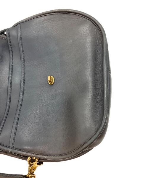 COACH（コーチ）COACH (コーチ) レザーショルダーバッグ チャコールグレーの古着・服飾アイテム