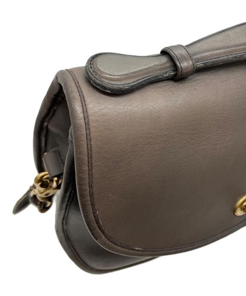 COACH（コーチ）COACH (コーチ) レザーショルダーバッグ チャコールグレーの古着・服飾アイテム