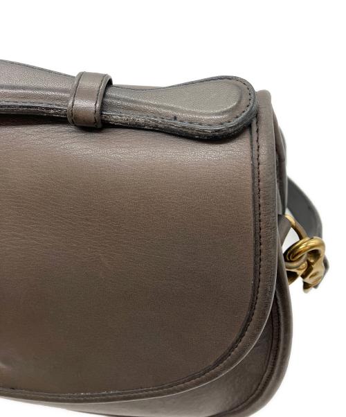 COACH（コーチ）COACH (コーチ) レザーショルダーバッグ チャコールグレーの古着・服飾アイテム
