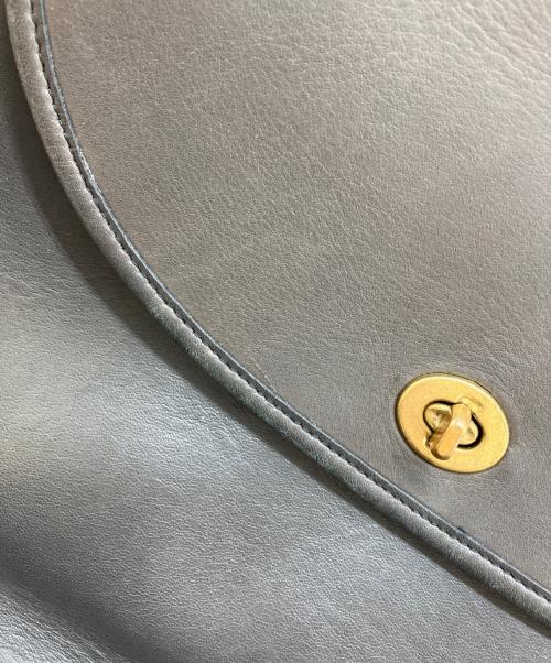 COACH（コーチ）COACH (コーチ) レザーショルダーバッグ チャコールグレーの古着・服飾アイテム