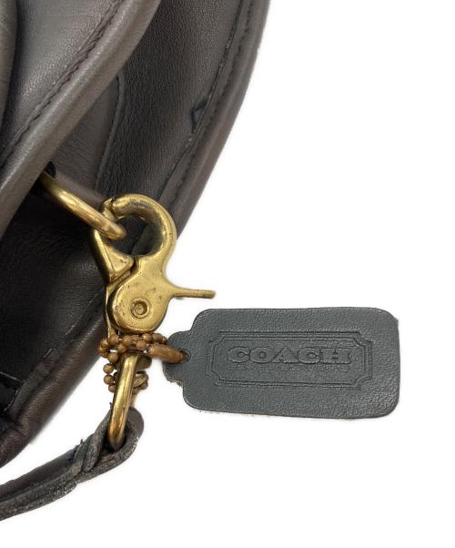 COACH（コーチ）COACH (コーチ) レザーショルダーバッグ チャコールグレーの古着・服飾アイテム