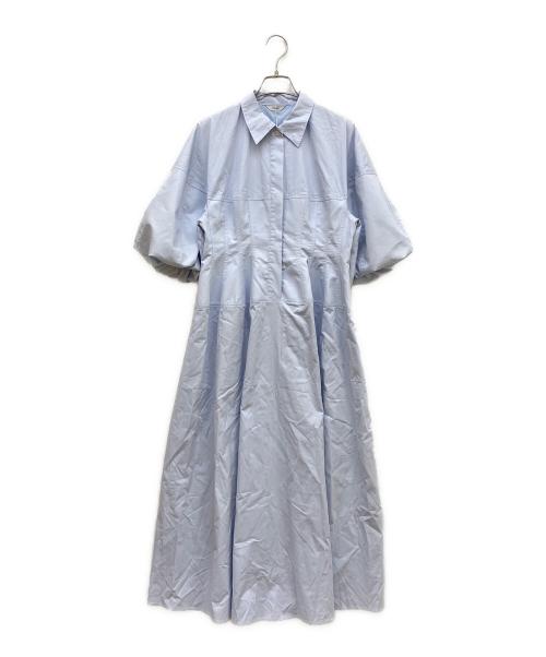 CLANE（クラネ）CLANE (クラネ) WAIST DESIGN VOLUME ONEPIECE ブルー サイズ:2 未使用品の古着・服飾アイテム