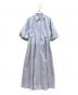 CLANE（クラネ）の古着「WAIST DESIGN VOLUME ONEPIECE」｜ブルー