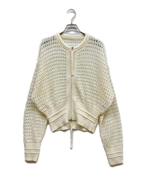 Adam et Rope（アダム エ ロペ）Adam et Rope (アダム エ ロペ) メッシュニットブルゾン アイボリー サイズ:Fの古着・服飾アイテム