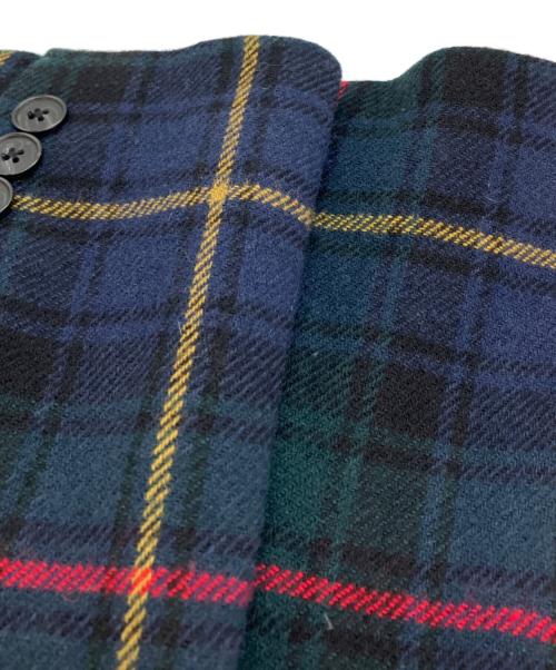 POLO RALPH LAUREN（ポロ・ラルフローレン）POLO RALPH LAUREN (ポロ・ラルフローレン) タータンチェックウールテーラードジャケット グリーン×ネイビー サイズ:SIZE Mの古着・服飾アイテム