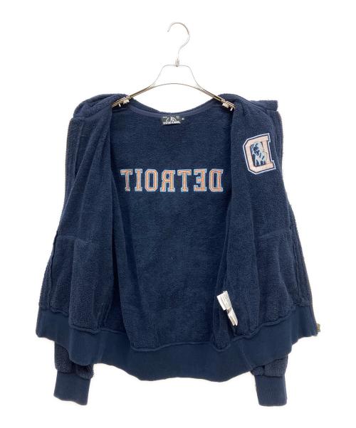 Hysteric Glamour（ヒステリックグラマー）Hysteric Glamour (ヒステリックグラマー) パイル地ジップパーカー ネイビー サイズ:Sの古着・服飾アイテム