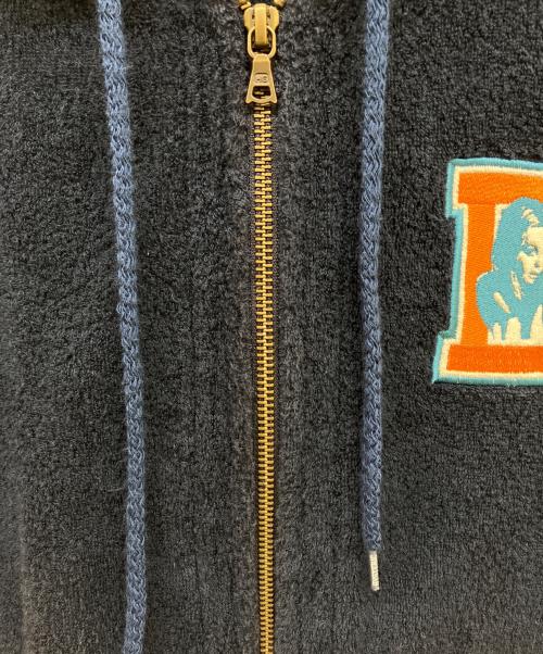 Hysteric Glamour（ヒステリックグラマー）Hysteric Glamour (ヒステリックグラマー) パイル地ジップパーカー ネイビー サイズ:Sの古着・服飾アイテム