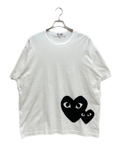 PLAY COMME des GARCONS（プレイコムデギャルソン）PLAY COMME des GARCONS (プレイコムデギャルソン) OVERSIZED LOGO T-SHIRT ホワイト サイズ:Mの古着・服飾アイテム