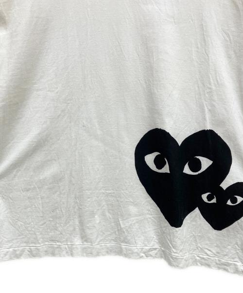 PLAY COMME des GARCONS（プレイコムデギャルソン）PLAY COMME des GARCONS (プレイコムデギャルソン) OVERSIZED LOGO T-SHIRT ホワイト サイズ:Mの古着・服飾アイテム