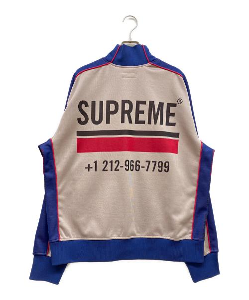 SUPREME（シュプリーム）SUPREME (シュプリーム) World Famous Jacquard Track Jacket グレー×ブルー サイズ:SIZE Lの古着・服飾アイテム