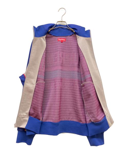 SUPREME（シュプリーム）SUPREME (シュプリーム) World Famous Jacquard Track Jacket グレー×ブルー サイズ:SIZE Lの古着・服飾アイテム