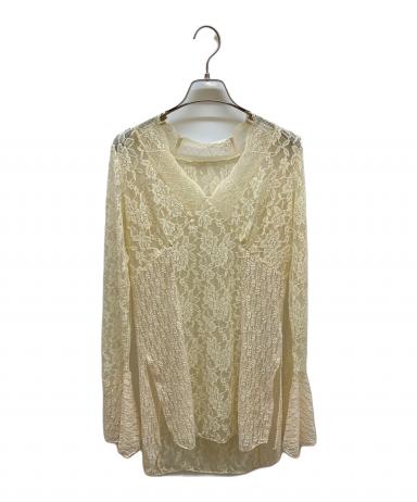 名古屋限定✨‼️AMERI❤️LADY UNUSUAL LACE BLOUSE 中古・古着通販】AMERI (アメリ) COMBINATION LACE TOP アイボリー