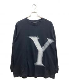 Y's（ワイズ）の古着「Y's Logo Big T-shirt」｜ブラック