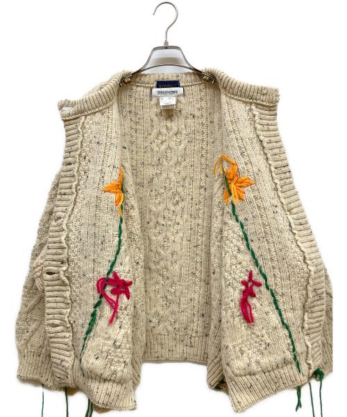 DISCOVERED（ディスカバード）DISCOVERED (ディスカバード) Hand Embroidery Fisherman Knit アイボリー サイズ:SIZE Freeの古着・服飾アイテム