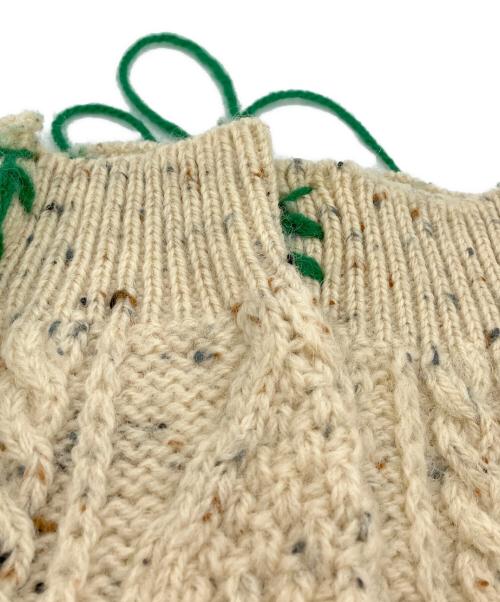 DISCOVERED（ディスカバード）DISCOVERED (ディスカバード) Hand Embroidery Fisherman Knit アイボリー サイズ:SIZE Freeの古着・服飾アイテム