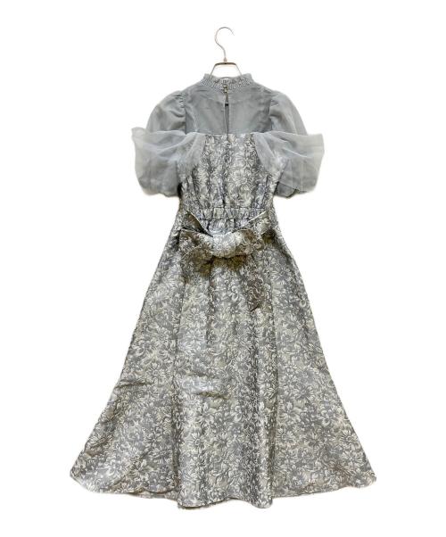 DazzliN（ダズリン）DazzliN (ダズリン) シアーベールジャカードワンピース グレー サイズ:S 未使用品の古着・服飾アイテム