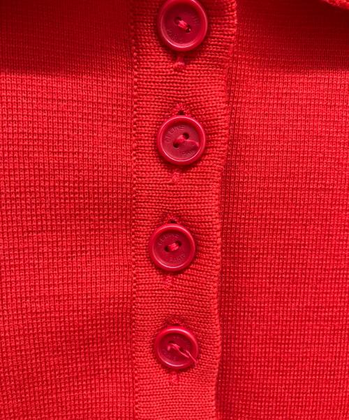 CELINE（セリーヌ）CELINE (セリーヌ) ニットポロシャツ レッド サイズ:38の古着・服飾アイテム