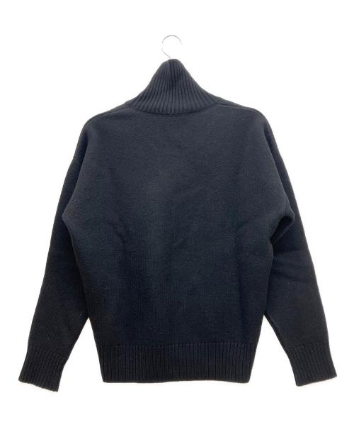 AMI PARIS（アミ パリス）AMI PARIS (アミ パリス) タートルネックニットハートロゴウールオーバー ブラック サイズ:Sの古着・服飾アイテム