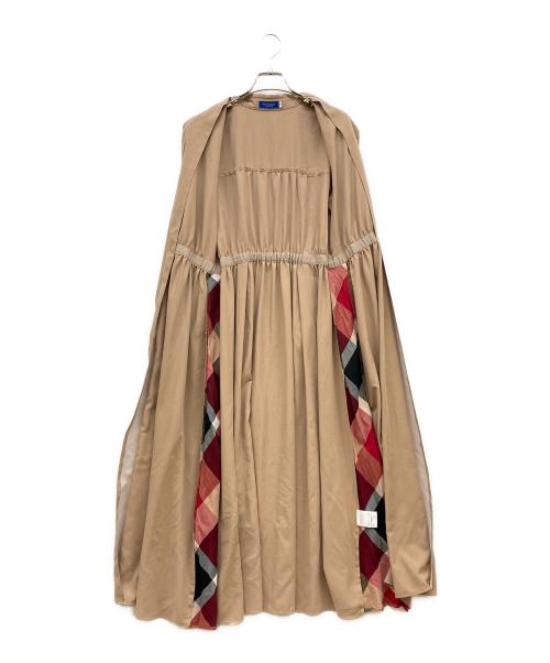 BLUE LABEL CRESTBRIDGE（ブルーレーベルクレストブリッジ）BLUE LABEL CRESTBRIDGE (ブルーレーベルクレストブリッジ) エアリー ツイル トレンチ ドレス ベージュ サイズ:38の古着・服飾アイテム