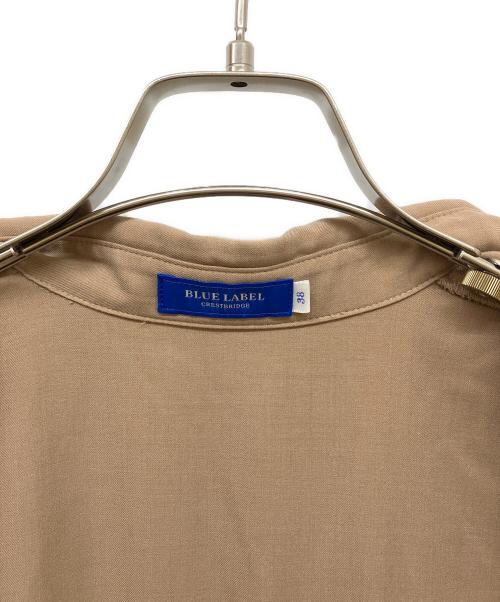 BLUE LABEL CRESTBRIDGE（ブルーレーベルクレストブリッジ）BLUE LABEL CRESTBRIDGE (ブルーレーベルクレストブリッジ) エアリー ツイル トレンチ ドレス ベージュ サイズ:38の古着・服飾アイテム