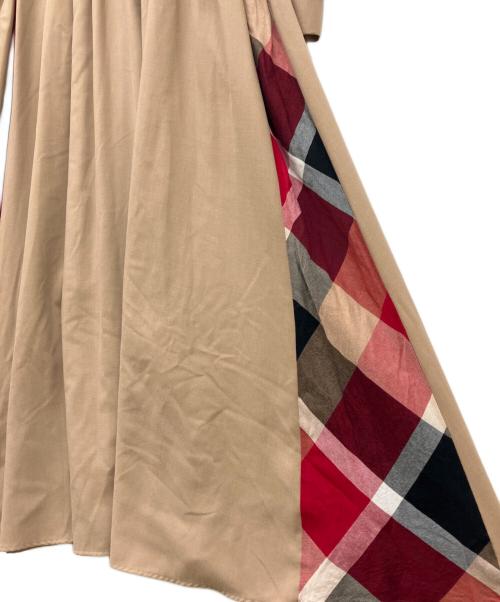 BLUE LABEL CRESTBRIDGE（ブルーレーベルクレストブリッジ）BLUE LABEL CRESTBRIDGE (ブルーレーベルクレストブリッジ) エアリー ツイル トレンチ ドレス ベージュ サイズ:38の古着・服飾アイテム