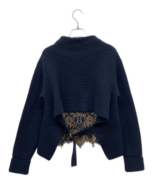 EPOCA（エポカ）EPOCA (エポカ) ラマリアレースコンビニット ネイビー サイズ:40の古着・服飾アイテム