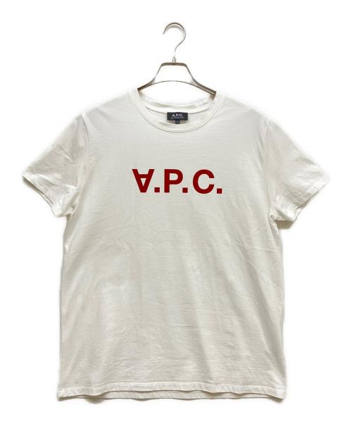 A.P.C.（アーペーセー）A.P.C. (アーペーセー) プリントTシャツ ホワイト サイズ:Lの古着・服飾アイテム