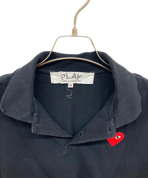 PLAY COMME des GARCONS（プレイコムデギャルソン）PLAY COMME des GARCONS (プレイコムデギャルソン) ポロシャツ ブラック サイズ:Mの古着・服飾アイテム