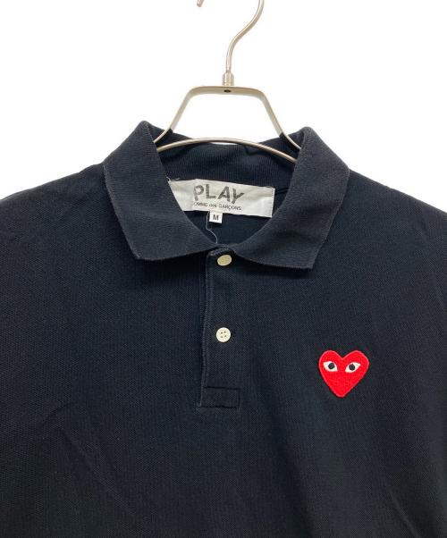 PLAY COMME des GARCONS（プレイコムデギャルソン）PLAY COMME des GARCONS (プレイコムデギャルソン) ポロシャツ ブラック サイズ:Mの古着・服飾アイテム