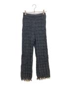 MAISON SPECIALメゾンスペシャル）の古着「Kable Knitting Border Pants」｜グレー