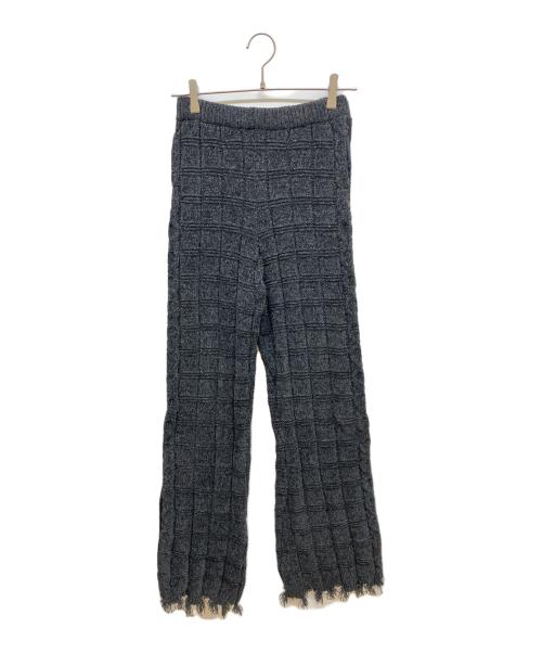 MAISON SPECIAL（メゾンスペシャル）MAISON SPECIAL (メゾンスペシャル) Kable Knitting Border Pants グレー サイズ:SIZE 36の古着・服飾アイテム