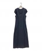 MAISON SPECIALメゾンスペシャル）の古着「Henry Neck Layered Cut And Sew Dress」｜ブラック