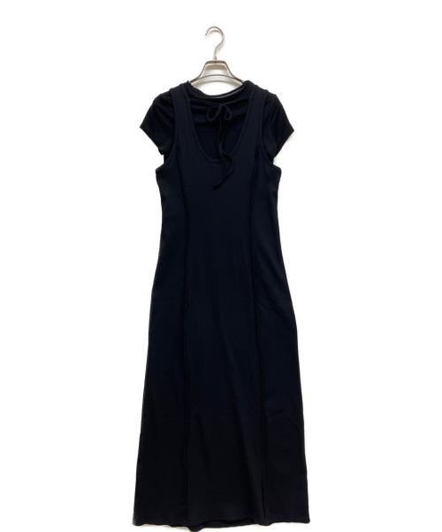 MAISON SPECIAL（メゾンスペシャル）MAISON SPECIAL (メゾンスペシャル) Henry Neck Layered Cut And Sew Dress ブラック サイズ:SIZE 38の古着・服飾アイテム