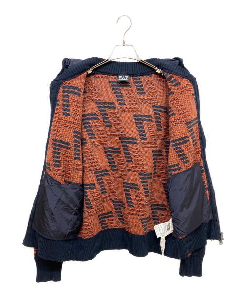 EA7（イーエーセブン）EA7 (イーエーセブン) ニットパーカー ネイビー サイズ:Mの古着・服飾アイテム