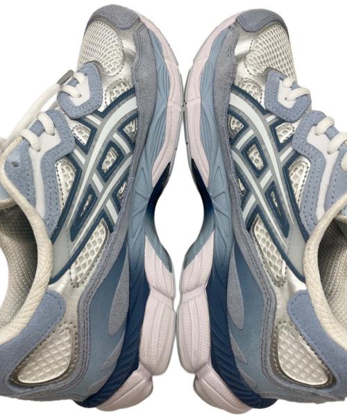 asics（アシックス）asics (アシックス) ATMOS (アトモス) GEL-NYC “HYOUZAN” ホワイト×ブルー サイズ:27の古着・服飾アイテム